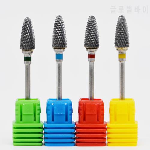 MAOHANG 4 Type Carbide Nail Drill Bit 3/32 Rotary Burr Cutter Bits For Manicure Electric Nail Drill Accessories Nail Milling