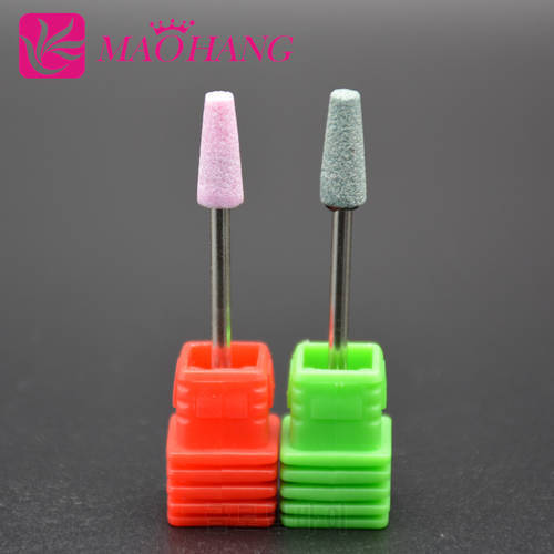 MAOHANG 2pcs/lot Ceramic Stone Burr Nail Drill Bit Cutter For Professional Manicure Electric Drills Nail Accessory