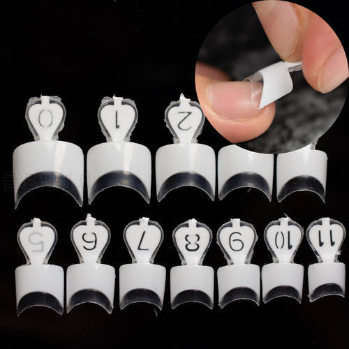 24pcs/kit 12 size White French Nail Tips Beautiful Easy Ladies Clear French Nails DIY Tip Manicure Accessories