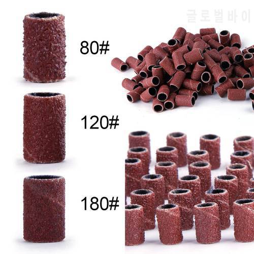 80 120 180 Nail Art Sanding Bands For UV Gel Acrylic Polish Remover For Electric Nail Machine Nail Drill Bits Nail Accessory