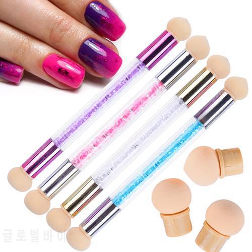 1pcs Gradient Nail Art Brushes Sponges Ombre Nails Designs Painting Glitter Powder Picking Dotting Acrylic Manicure Tools TR945