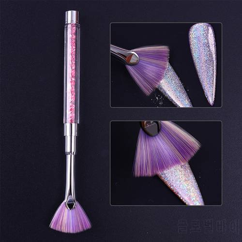 Rhinestone Handle Nail Brush Gradient Dust Glitter Powder Remover Nail Art Drawing Pen Painting Manicure Brushes Nail Art Brush