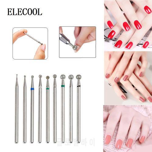 9 Type 3.5MM Diamond Nail Drill Bits 70-170 Mesh Cutters for Manicure Pedicure Grinding Head Shank Machine Accessories TSLM1