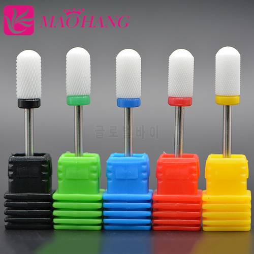 MAOHANG Nail Art Tools Ceramic Drill Bit Mill Cutter File For Electric Manicure Machine Accessories