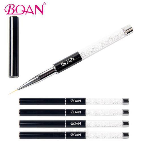 BQAN Nail Brush 5/7/9/11mm Crystal Acrylic Nail Art Brushes UV Gel Painting Line Brush Nylon Hair Pen Manicure Nail Liner Tools