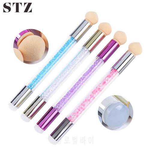 STZ Manicure Brushes Nail Art Brush Sponge Set Glitter Gel Polish Painting Gradient Rhinestone Pen Scraper Nail Design Tool 944