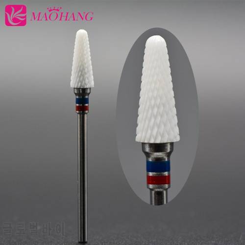 MAOHANG Ceramic Nozzel nail drill bit milling cutter for electric drill manicure machine Accessory to remove gel polish varnish