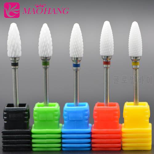 MAOHANG Super Ceramic Milling Cutter Nail Drill Bit For Electric Drill File Manicure Machine To Removel Gel Polish Varnish