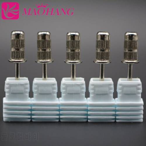 MAOHANG 5pcs/lot Silver Nail Sanding Band Mandrel Bit for for Nail Electric Drill Manicure Machine Accessory Tools