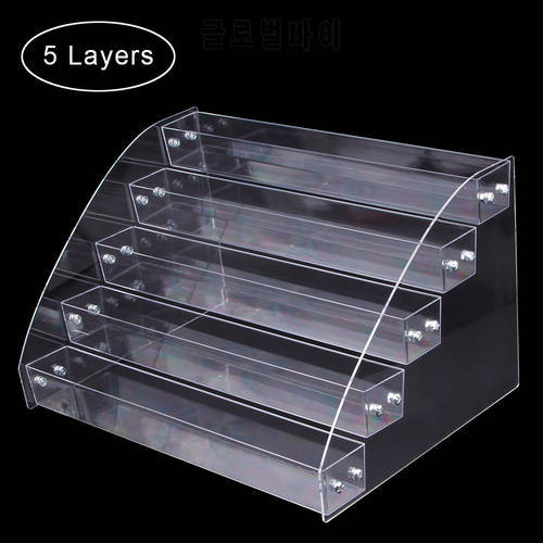 1 To 7 Tier Nail Polish Rack Tabletop Display Stand Plastic Box Acrylic Holder Lipstick Organizer Storage Case Makeup Set