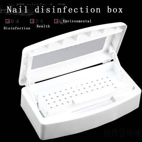 Nail Sterilizer Disinfection Box Salon Nail Nipper Tweezers MetalNail Tools Disinfector Sanitizer Box Nail Manicure Machine Set