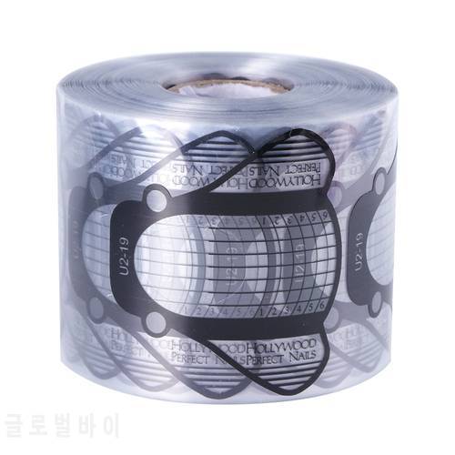 500pcs Nail Extensions Forms Mold Nail Extension Gel Manicure French Design Top Stencil Building Sticker Roll Nail Art LA941-3