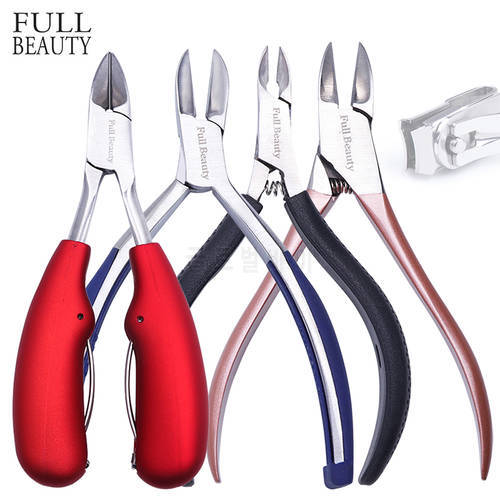 Full Beauty Sharp Curved Paronychia Remover Nail Scissors Manicure Toes Dead Skin Pliers Trimming Nail Clipper Nipper CHQ1-8