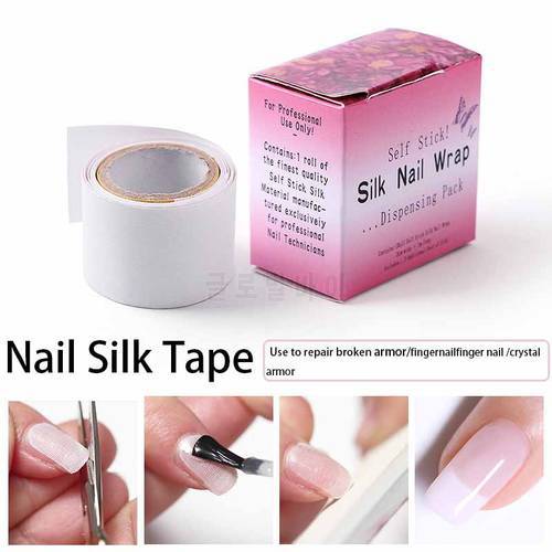 1 Roll Nail Art Repair Fiberglass Silk Wrap Self Adhesive Tape Strong Protect Sticker For Broken Manicure Tool