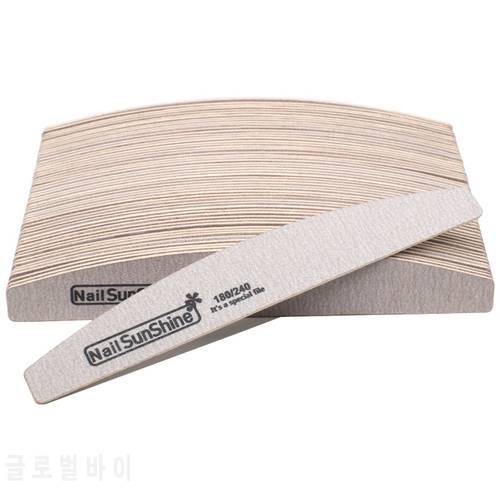50Pcs Wooden Nail File 180/240 Grey Sandpaper Gel Polishing Curve Nail Buffer Block lime a ongle professionel Nail Accessoires