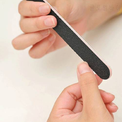 1pcs Nail File Black Strong Thick Professional Nail Buffer Sandpaper Buffing Sanding Files Straight Durable Practical Free