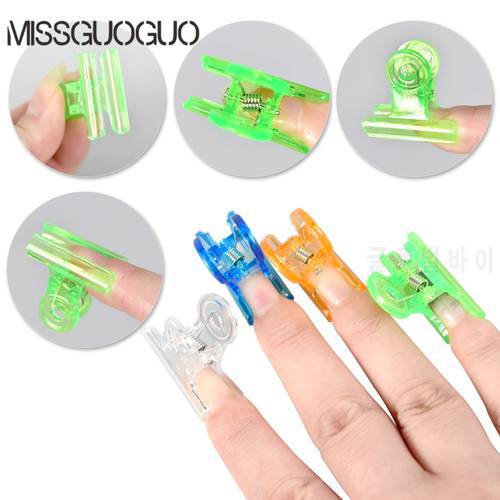 Missguoguo 4 Colors C Curve Nail Pinching Clips Curvature Clip Professional Fiberglass Nail Extension Nail Accessory Clips