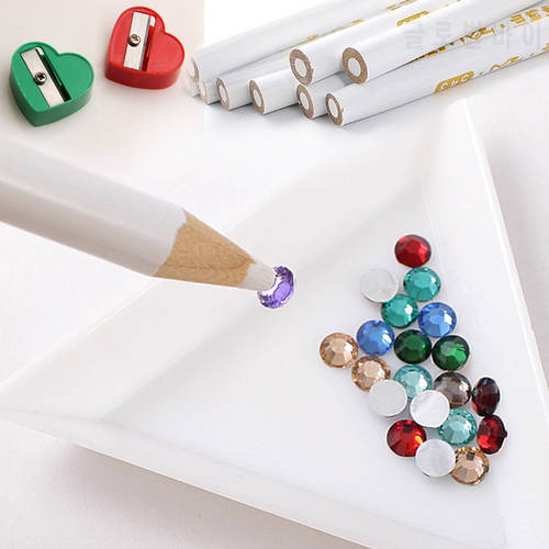 2pcs/lot DIY Nail Art Pencil Pen Dotting Pick Up Rhinestones Crystal Beads Strass Gems Picking Manicure Tools