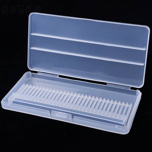 Plastic Nail Drill Bit Storage Box Empty Stand Holder For Milling Cutter Display Container Case Manicure Tools SAB5-1