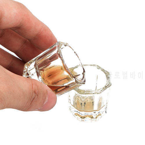 1 Pc Mini Practical Crystal Glass Cup Nail Art Acrylic Cup Liquid Powder Bowl Nail Art Accessories Manicure Tools
