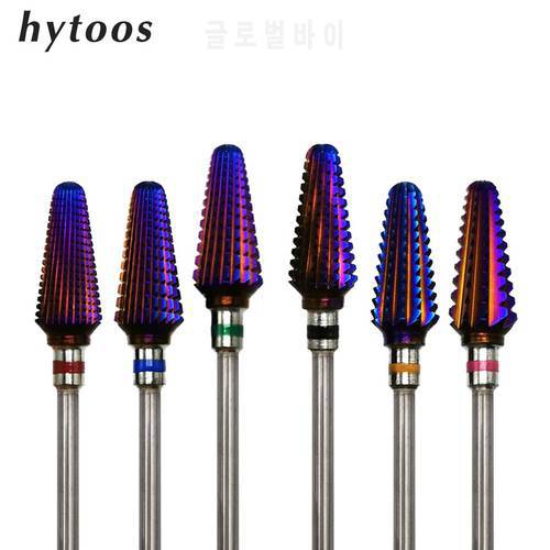 HYTOOS Purple Carbide Nail Drill Bits 3/32