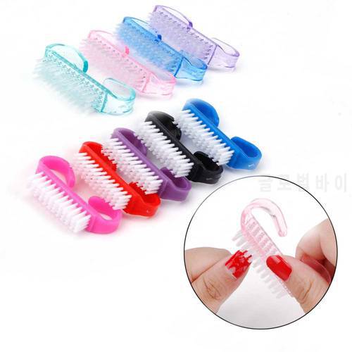 10/50/100Pcs Nail Cleaning Brush Handle Nail Art Manicure Pedicure Tool Plastic Gel Nails Remove Dust Clean Care Makeup Washing