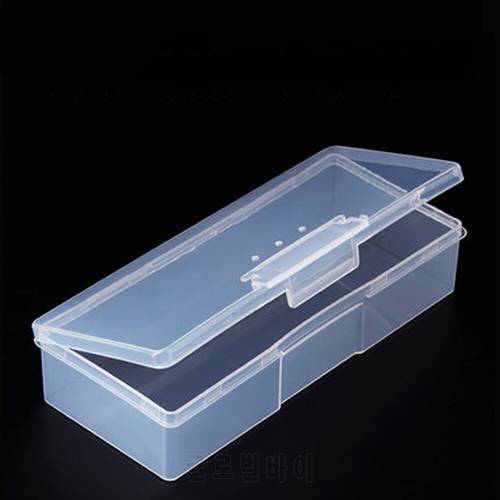 Plastic High Quality Transparent Manicure Tool Nail Art Empty Container Storage Boxes Organizer Shellhard 1pc Nail Storage Box