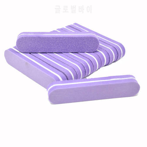 10pcs Nails Polish Buffer Sanding Purple Small Sponge Nail File 100/180 Professional Disposable Nail File Tools