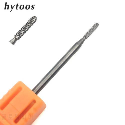 HYTOOS New Tungsten Carbide Nail Drill Bit 3/32 Rotary Burr Bits For Manicure Nail Drill Accessories Milling Tools-C01508S