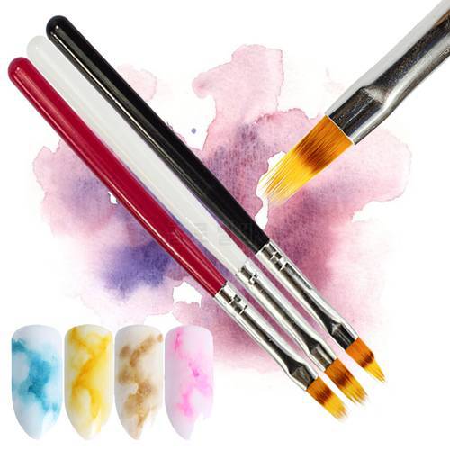 Painting Pen Drawing Gradient UV Gel Nail Polish Acrylic Liquid Brush White Black Handle Builder Nail Art Manicure Tools BE285-1