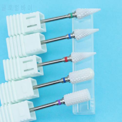 1pc Ceramic Nail Drill Bit Electric Manicure Drills For Pedicure Machine Rotary Milling Cutter Nail Files Nail Art Equipment