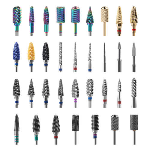 Wholesale Tungsten Carbide Burr Milling Cutter For Manicure Machine Electric Nail Drill Milling Cutter For Nail File Accessories