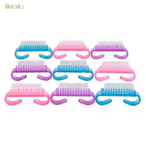50pcs Mini Plastic Nail Art Brushes Mix Colors Soft Remover Dust Small Angle Cleaning Brush Nail Care Tools For Manicure
