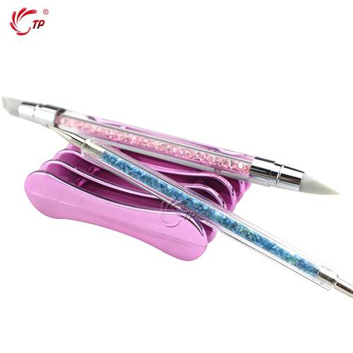 5 Grid Nail Art Penholder Nails Salon Brush Rack Accessory Carving UV Gel Crystal Pen Carrier Storage Manicure Tool Stand Holder