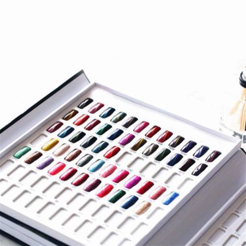 New 120 Colors False Nail Color Book Color Display Nail Art Gel Polish Color Card Practice Board Nail Color Chart Manicure Tool