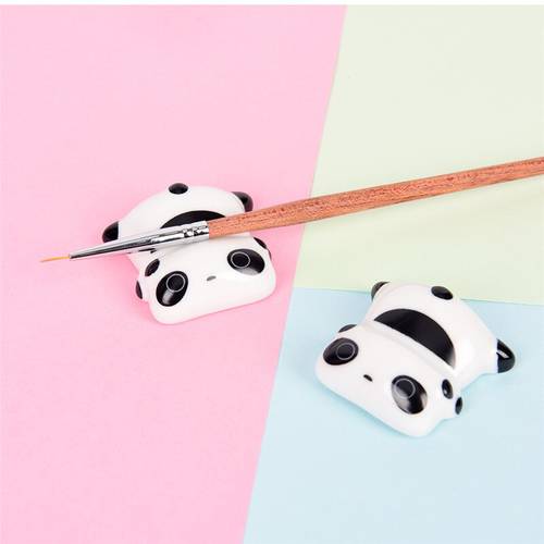 Cartoon Panda Nail Art Pens Brushs Stand Rack Decoration Salon Home DIY Manicure Nail Carving Drawing Pens Brushes Holder