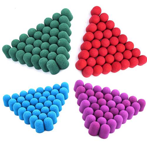 21pcs Nail Sanding Caps 10*15mm Milling Nail Plastic Base Electric With Rubber Grip Cuticle Polishing Drill Foot Cuticle