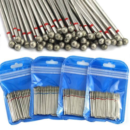50pcs/pack Diamond Nail Drill Bit Cuticle Clean Sets Electric Milling Cutter for Manicure Bits Accessories Dead Skin Remove