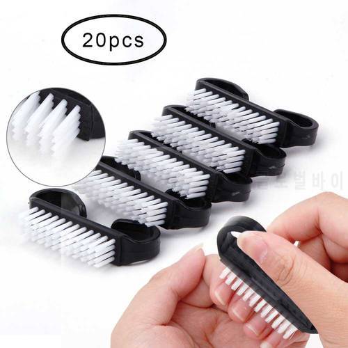 Top Cleaning Nail Brush Nail Art Plastic Soft Remove Dust Finger Care UV Gel Manicure Pedicure Tool Makeup Brushes Scrubbing
