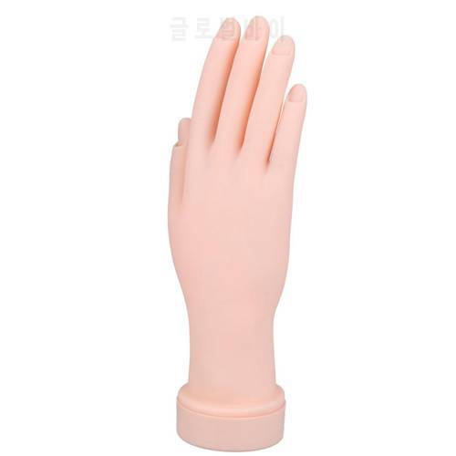 Flexible Nail Art Practice Hand Movable Silicone Soft Plastic Flectional Trainer Model False Training Hand Nail Manicure Tools