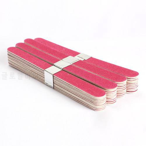 40pcs Nail Art Manicure Buffer Sanding Files Wood Crescent Sandpaper Grit Side Nail Art Tool Double Sided Thick Stick