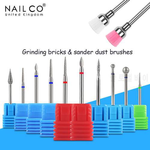 NAILCO Milling Cutter Mill Manicure Machine Sander Dust Brush Nail Tools for Manicure Ceramic Art Mill Apparatus