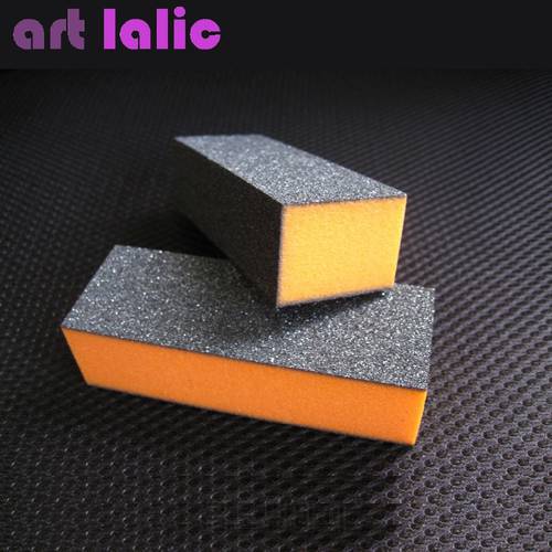 10 Pcs Orange Color Nail Art Shiner Buffer Buffing Block Sanding File Manicure Nail Art Tips