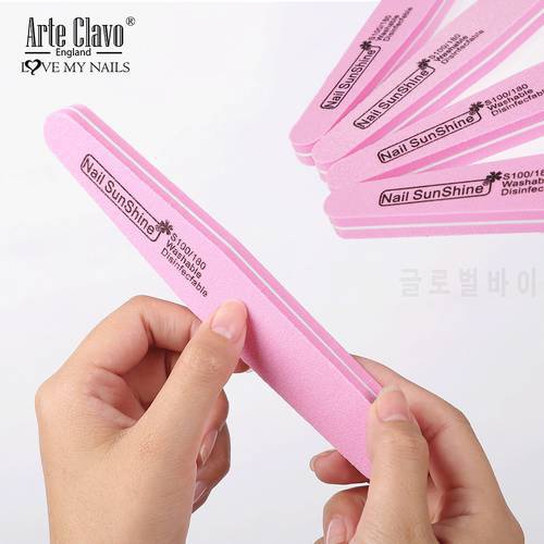 Arte Clavo Sponge Rub Durable Manicure Nail Tools Rubbing Polished Surface Nail File Rubber Buffer Styling Sided Grinding Repair