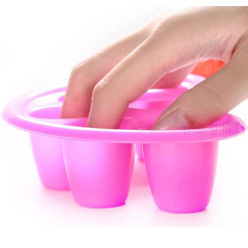 1pcs Manicure Bowl 1pcs Soak Finger Acrylic Tip Nail Soaker Treatment Remover Bowl Tool Soak Bowl Random Color 2Size