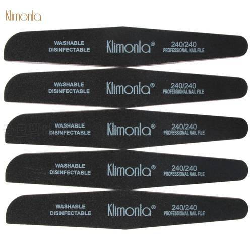5Pcs/Lot Lime Sandpaper Nail File 240/240 Grit Black Double Side Sanding Buffer Block Lime a ongle Manicure And Pedicure Tools