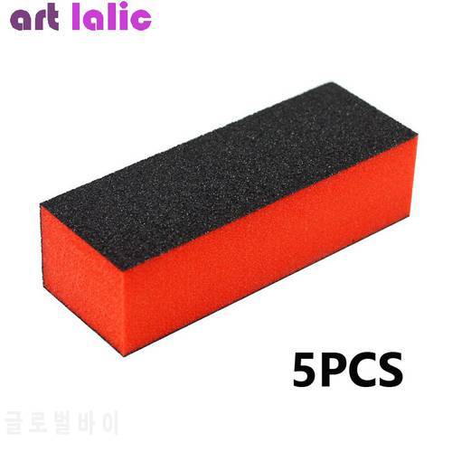 5Pcs Nail Art Shiner Buffer Block Orange Buffing File Tools Manicure Use for Buffering and Sanding