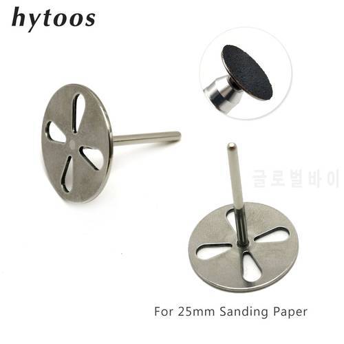 HYTOOS Stainless Steel Disc For 25mm Sanding Paper 3/32 Metal Disk Nail Drill Bits Drill Nails Accessories