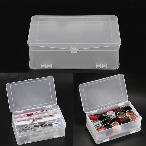 Nail Art Pedicure Tool Storage Box Clippers Container for Art Nail Tips