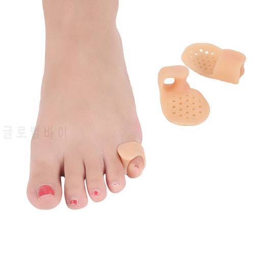1Pair Toe Separator Silicone Gel Thumb Corrector BLittle Toe Protector Hallux Valgus Straightener Pain Relief Foot Care To